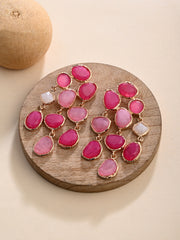 Boho Bloom Pink Cascade Earrings