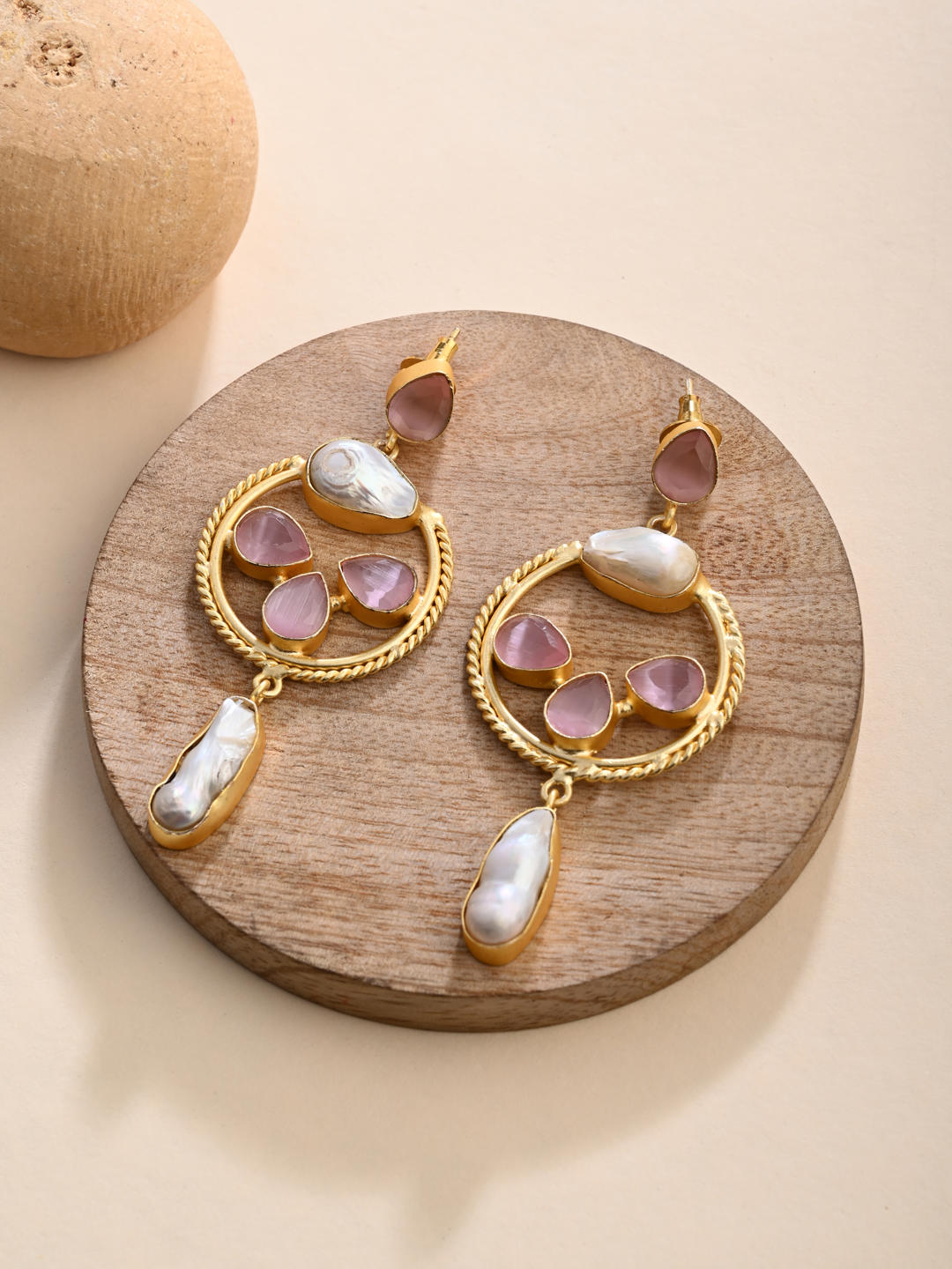 Statement Pearl White Earrings