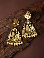 Long Bride and Groom Pearl Earrings