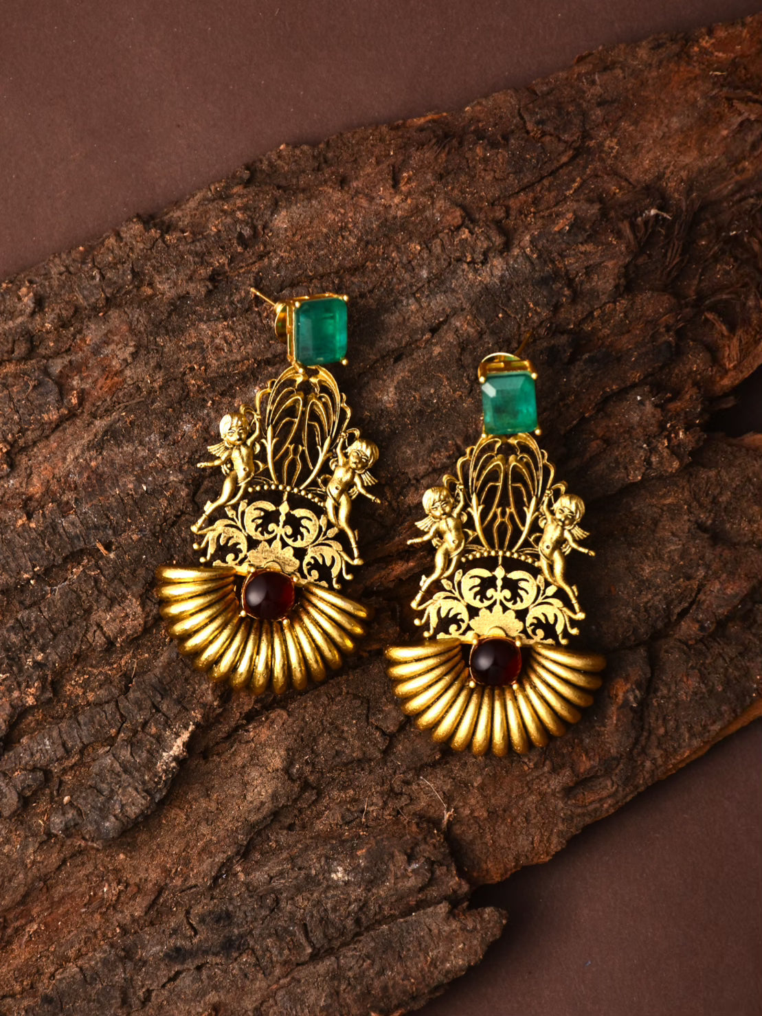 Golden Halo Drop Earring