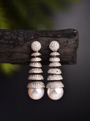 SILVER PEARL DROP EARRING