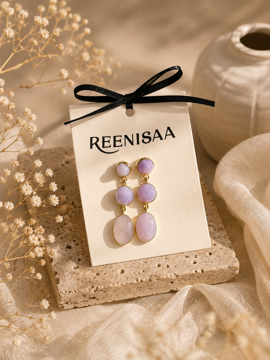 Lilac Mist Drop Earrings