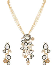 UNCUT POLKI GOLDEN NECKLACE SET