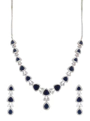 Elegant Sapphire Blue Necklace Set