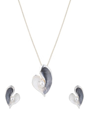 Silver Mist Heart Necklace Set