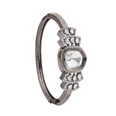Uncut Polki  Kundan openable Bracelet with White Stones