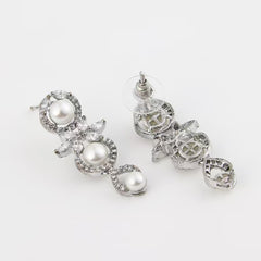CLASSY PEARL & DIAMOND NECKLACE SET