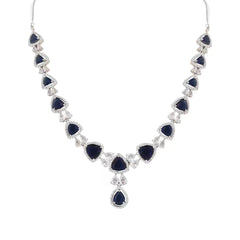 Elegant Sapphire Blue Necklace Set