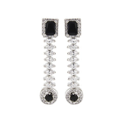 Black Sparkle Necklace with Drop Earrings