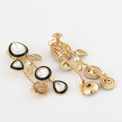 UNCUT POLKI GOLDEN NECKLACE SET