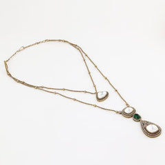 Rustic Uncut Polki Necklace Set