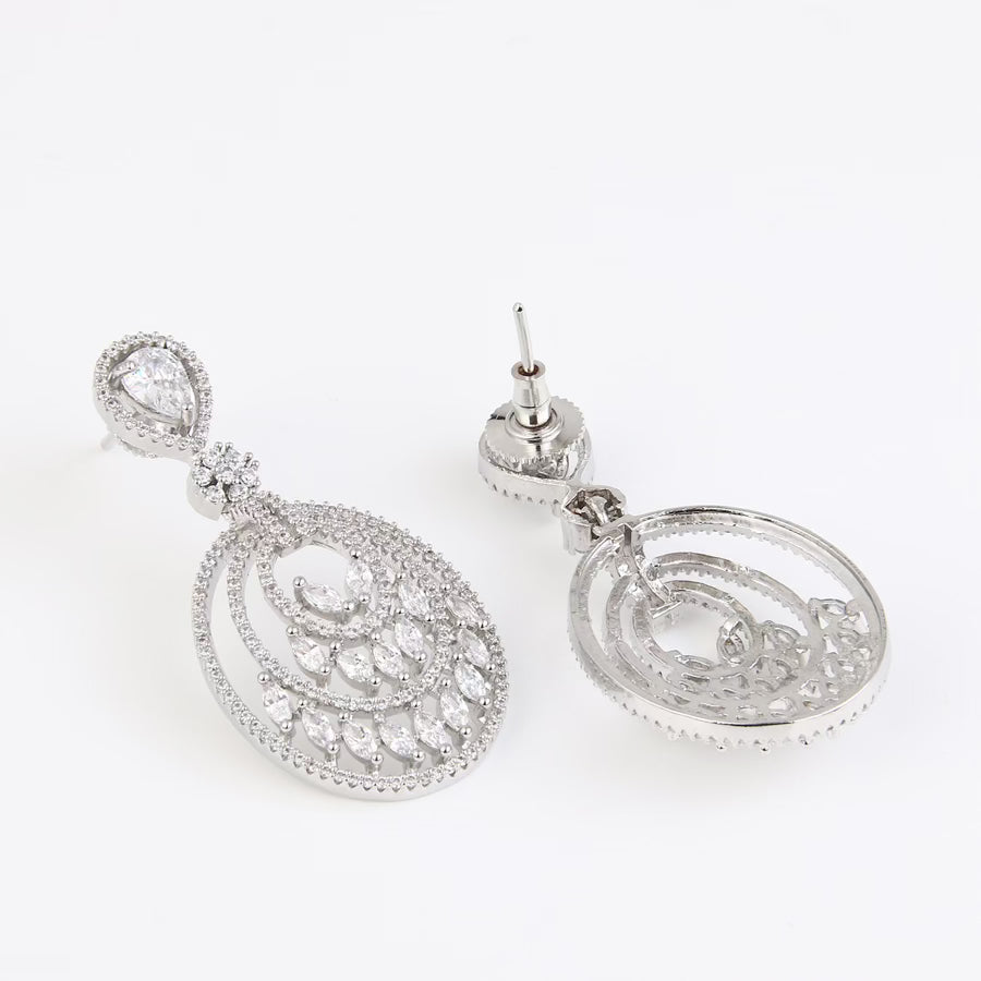 Elegant Oval Diamond Drops