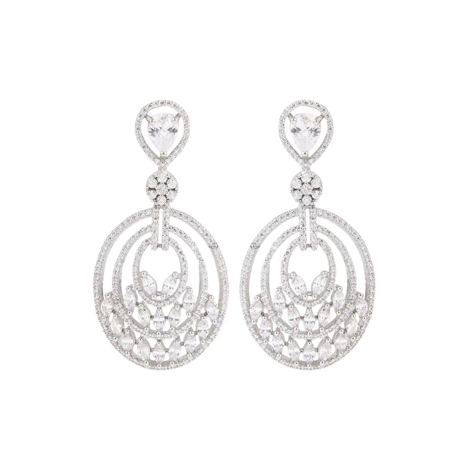Elegant Oval Diamond Drops