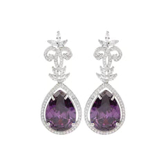 Royal Plum Elegance Drop Earring