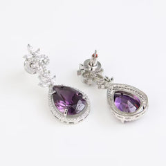 Royal Plum Elegance Drop Earring