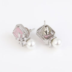 Pink Pearl Stud Earring
