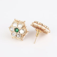 Verdant Polki Studs