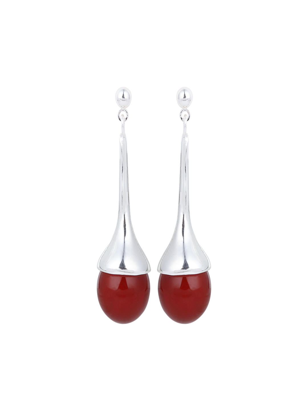 Scarlet Drop Chrome Earrings