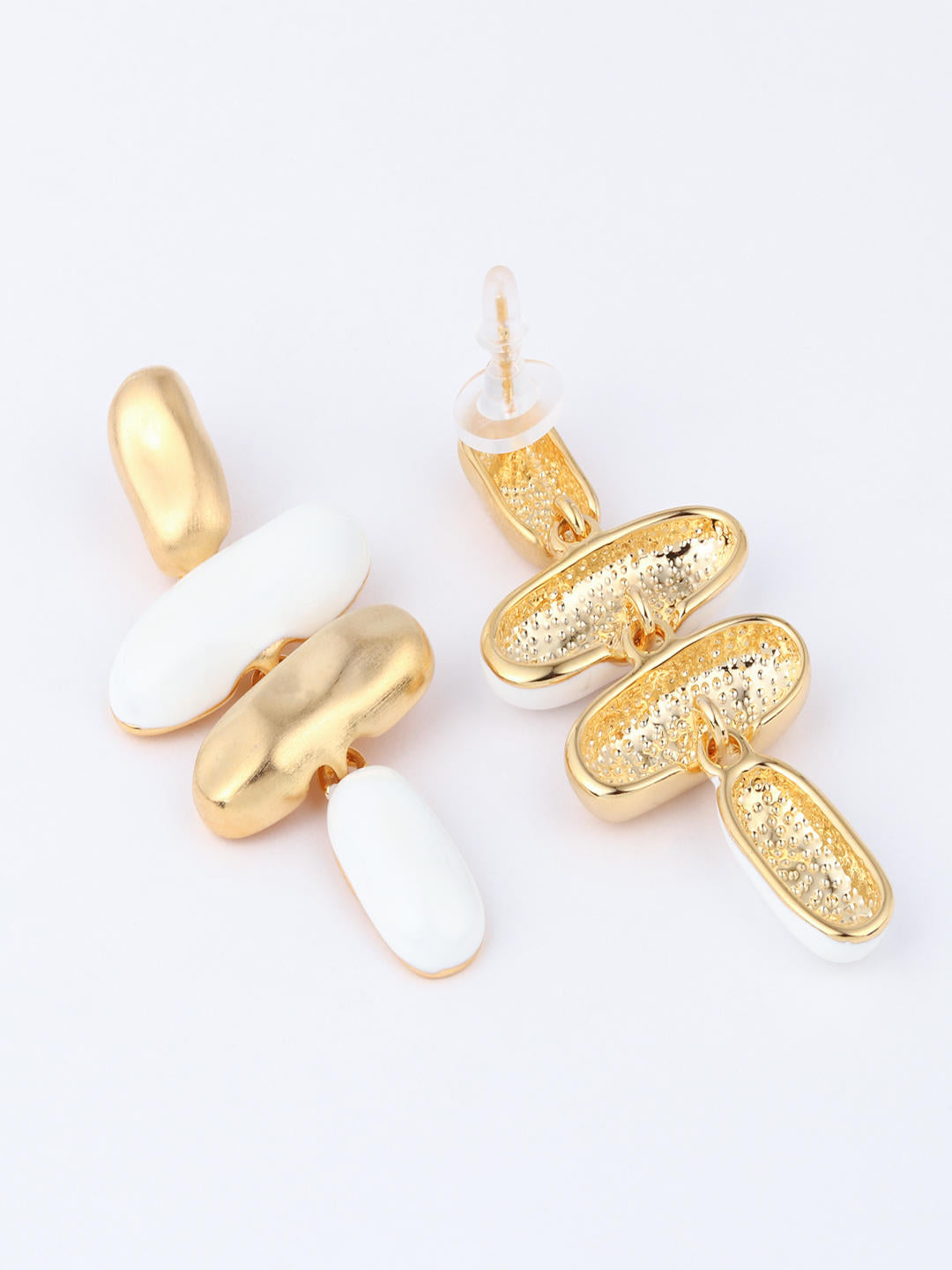 Modern Muse Dual-Tone Drops - White & Gold