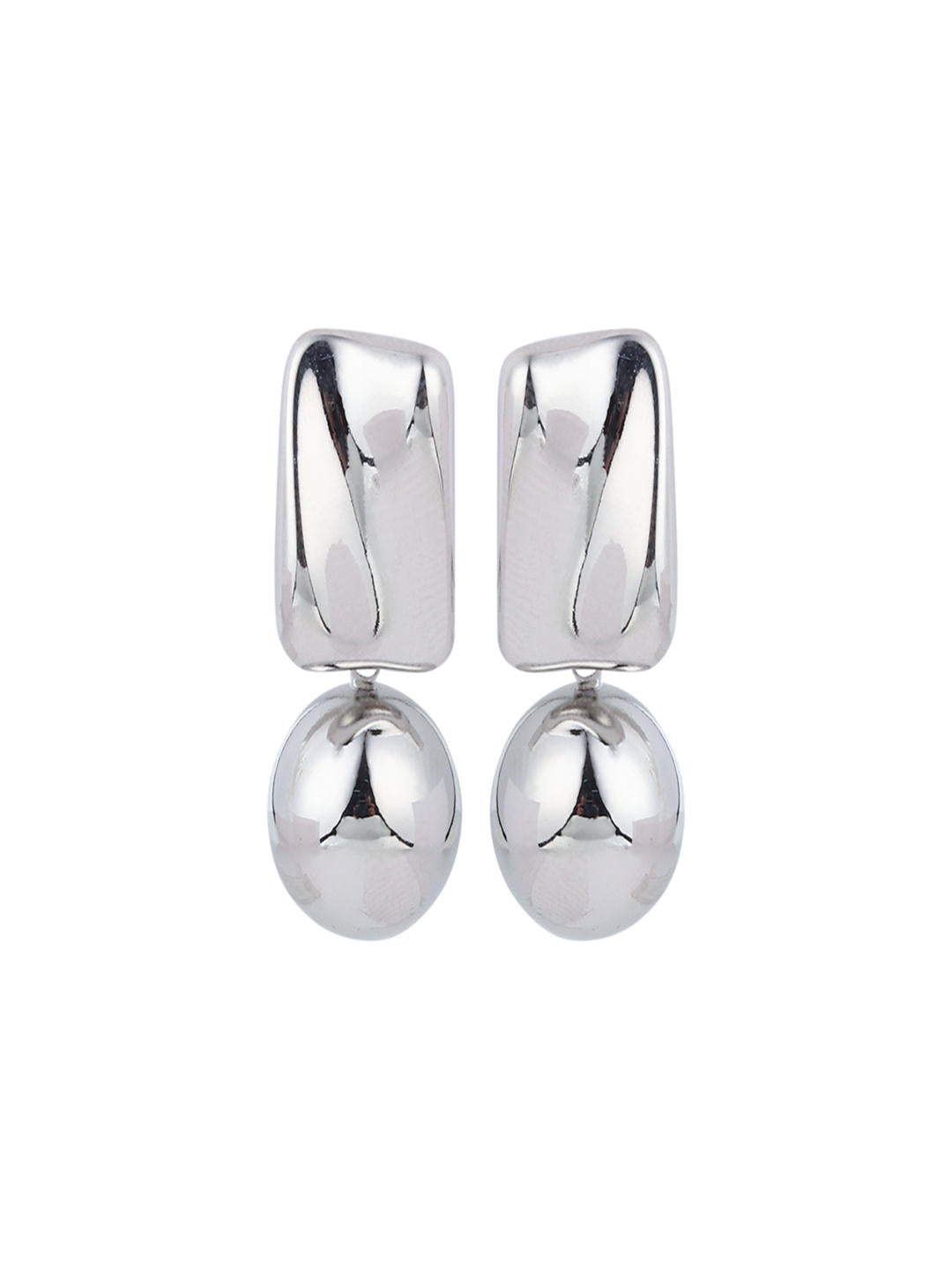 Silver Stud Drop Earring