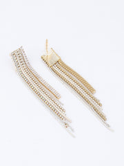Luxe Linear Fringe Earrings
