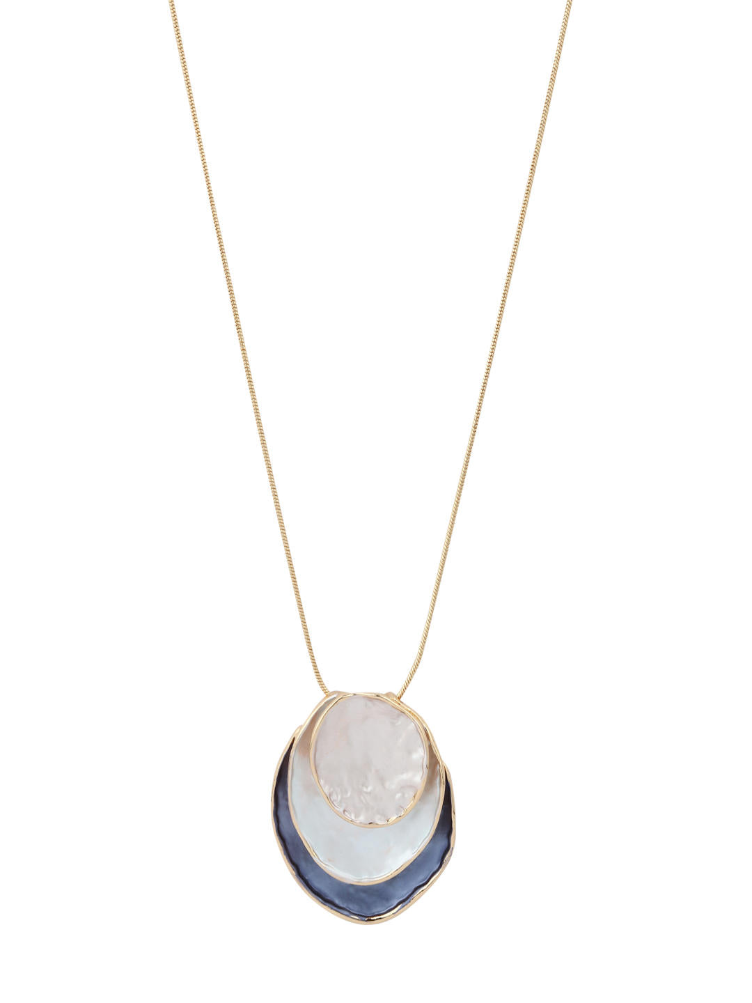 Blue Luna Eclipse Layered Pendant Necklace