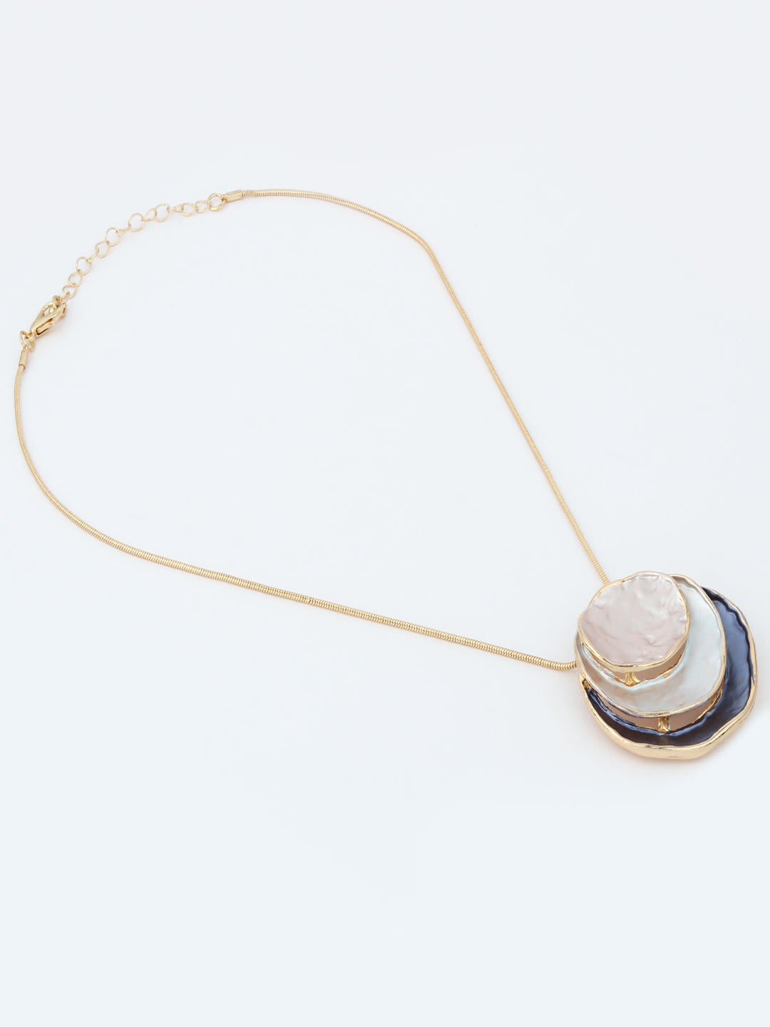 Blue Luna Eclipse Layered Pendant Necklace