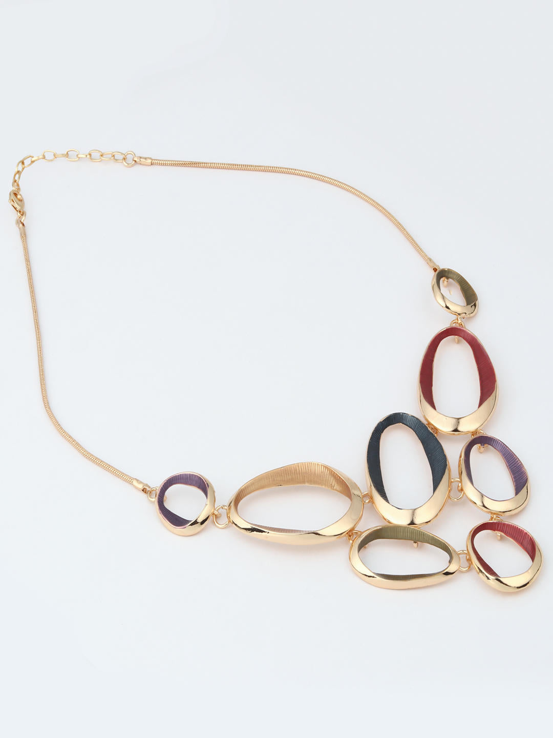 Aurora Multicolor Oval Statement Necklace