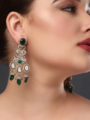 Victorian Green Kundan Dangler