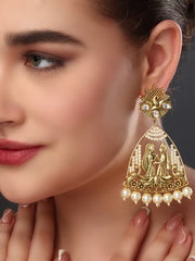 Long Bride and Groom Pearl Earrings