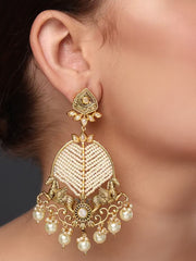 Golden Pearl Dangling Earring