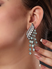 Sage Green Peacock Dangler Earrings