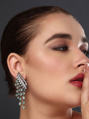 Sage Green Peacock Dangler Earrings