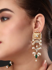 Gold Drop Earring with Pearl