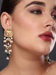 Gold Drop Earring with Pearl