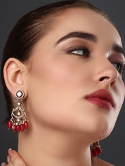 Gulizaar Red Kundan Earring