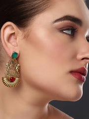 Golden Halo Drop Earring