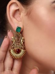 Golden Halo Drop Earring