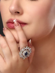 Snowflake Blue Ring