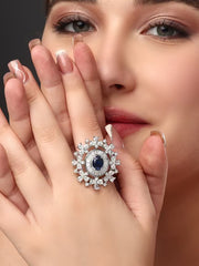 Snowflake Blue Ring