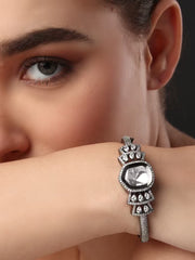 Uncut Polki  Kundan openable Bracelet with White Stones