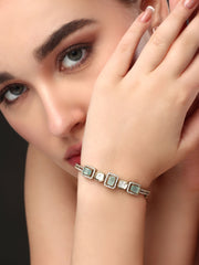 Sage Green Kundan Bracelet