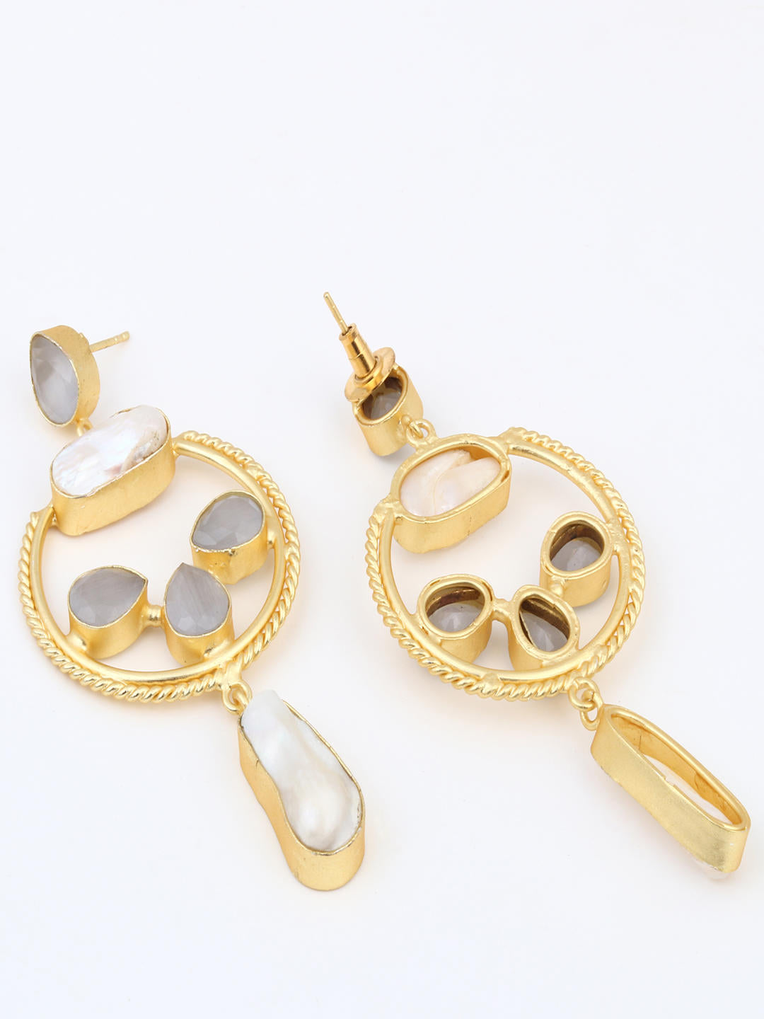 Statement Pearl Pink Earrings