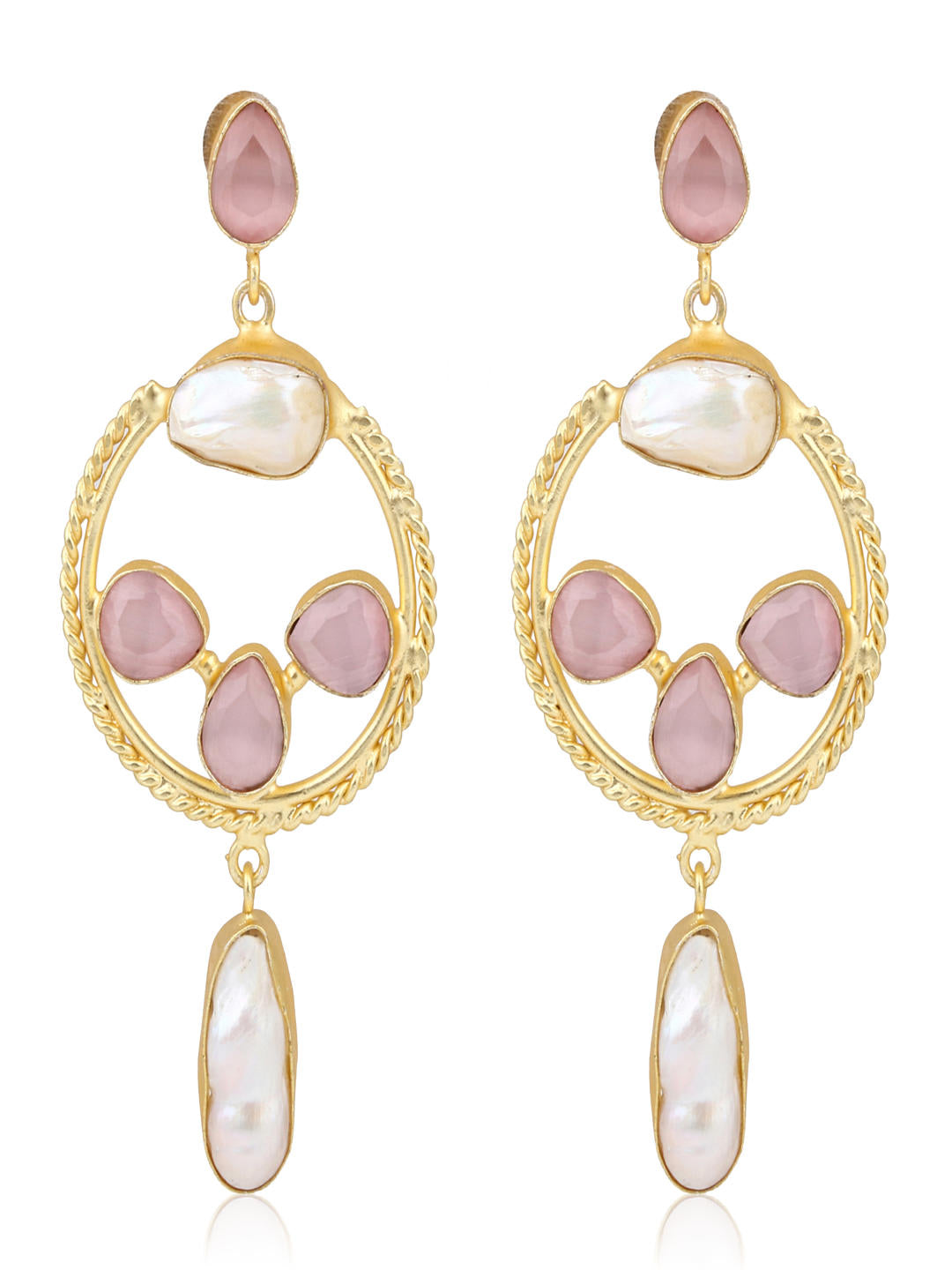Statement Pearl White Earrings