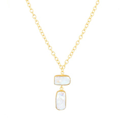 Twin Baroque Pearl Drop Necklace
