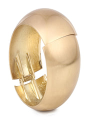 Classic Wide Gold-Tone Cuff Bracelet