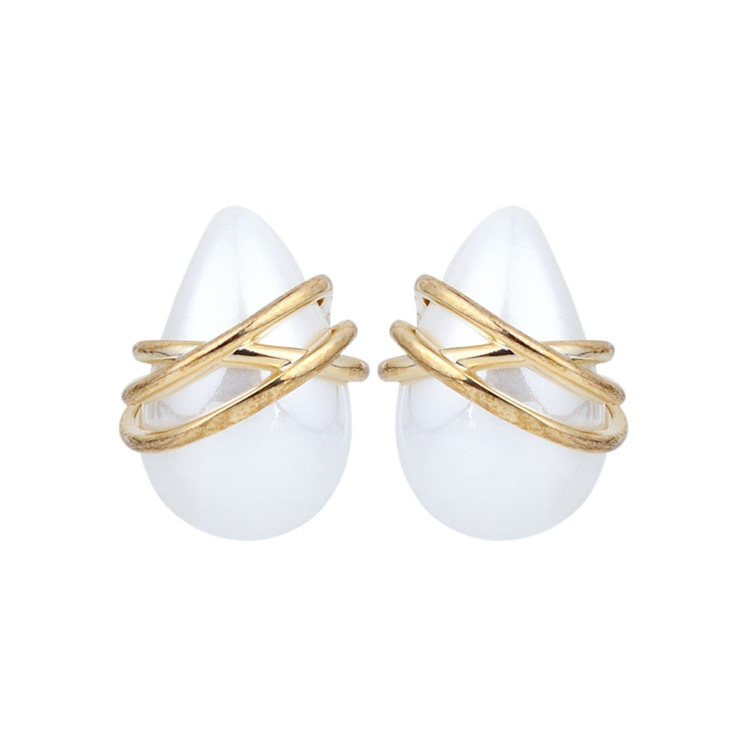 Luxe Interlace Gold-Plated Statement Earrings