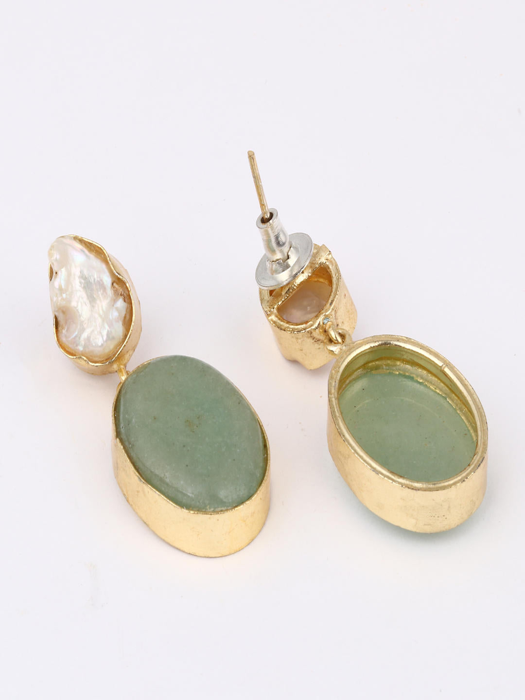 Sage Pearl Drop Earring
