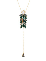 Emerald Vine Lariat Necklace