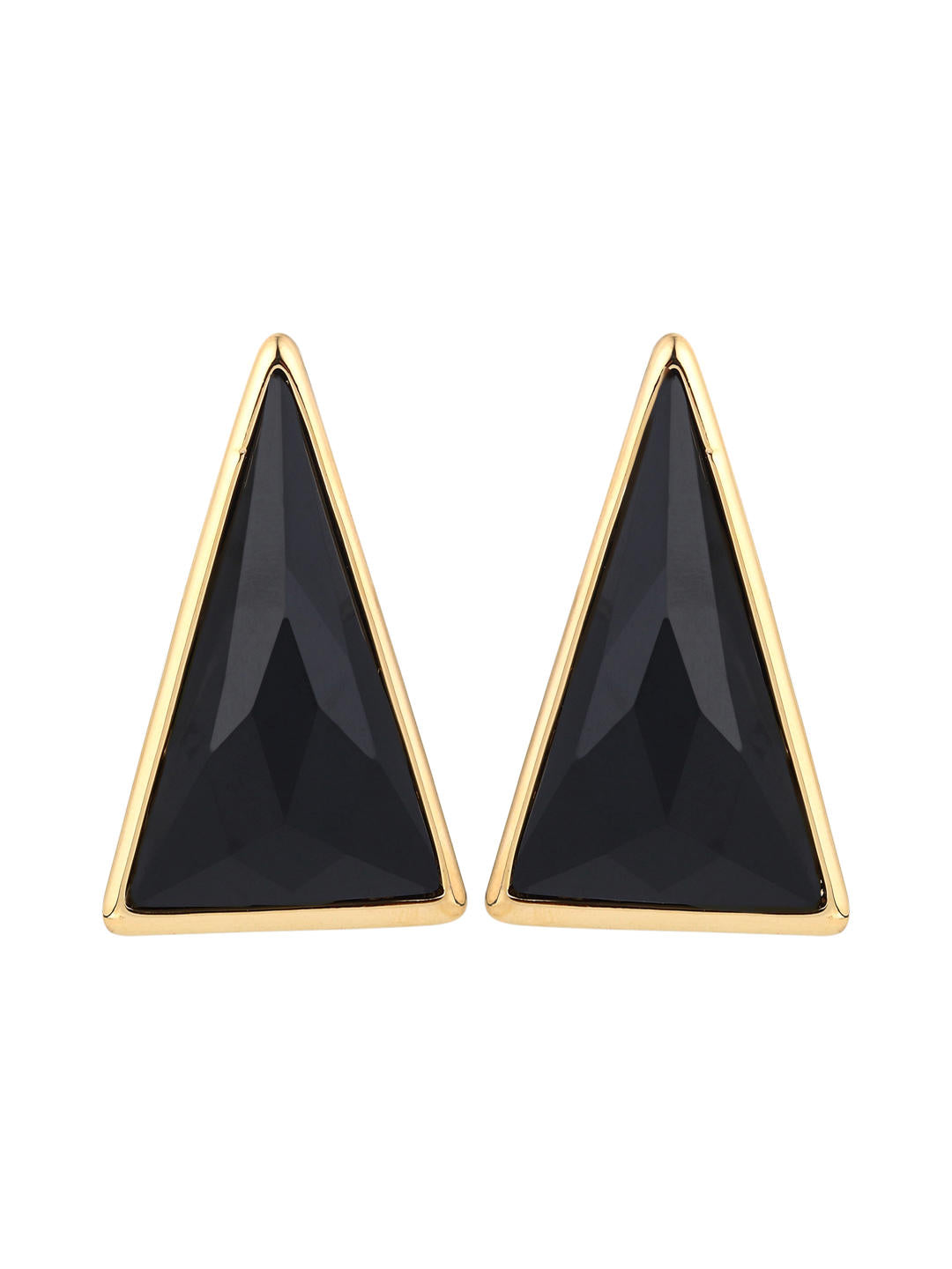 18K Gold PlatedMidnight Triangle Stud Earrings